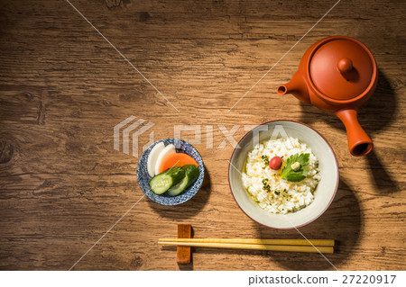 Ochazuke set boiled rice with tea japanese food Ochazuke set boiled rice with tea japanese food 27220917