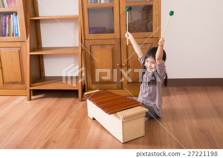 Girl, xylophone, playing Girl, xylophone, playing 27221198