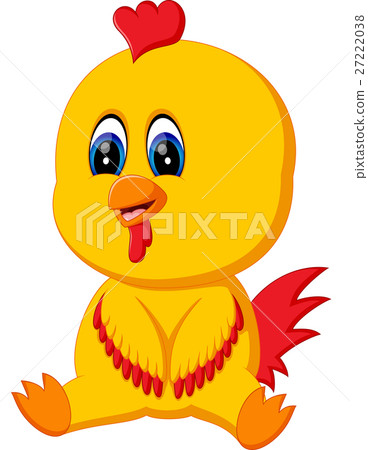 illustration of Cute baby rooster cartoon 27222038