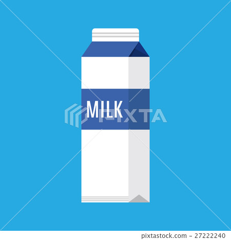 paper packet with milk isolated on white 27222240