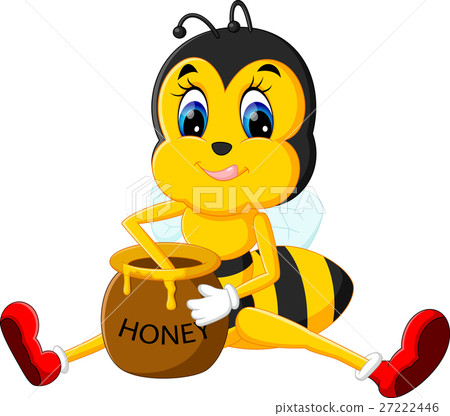 illustration of cute bee cartoon 27222446