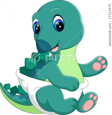 illustration of Cute dinosaur cartoon illustration of Cute dinosaur cartoon 27222475
