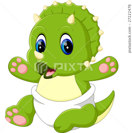 illustration of cute baby Triceratops cartoon illustration of cute baby Triceratops cartoon 27222476