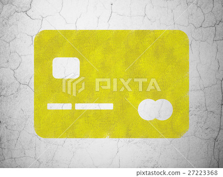 Banking concept: Credit Card on wall background 27223368