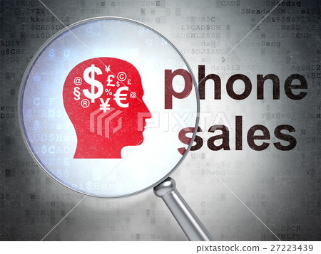 Marketing concept: Head With Finance Symbol and Marketing concept: Head With Finance Symbol and 27223439