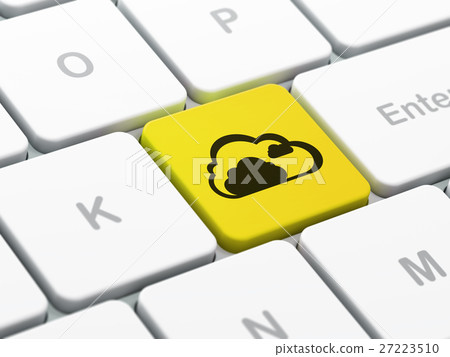 Cloud computing concept: Cloud on computer Cloud computing concept: Cloud on computer 27223510