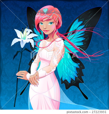 Portrait of a young fairy with a wedding dress Portrait of a young fairy with a wedding dress 27223931