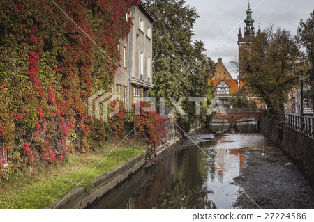 River in the old town center of Gdansk, Poland 27224586