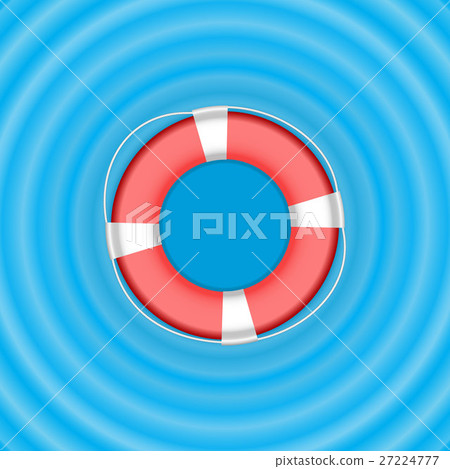 Vector Ring life buoy on water Vector Ring life buoy on water 27224777