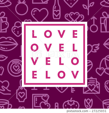 Romantic logo in frame 27225031