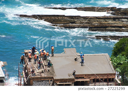 workers put cement workers put cement 27225299
