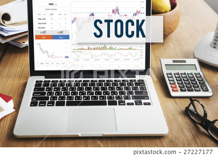Stock Market Results Stock Trade Forex Shares Concept 27227177