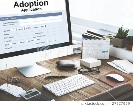 Adoption Application Family Guardianship Support Concept Adoption Application Family Guardianship Support Concept 27227939