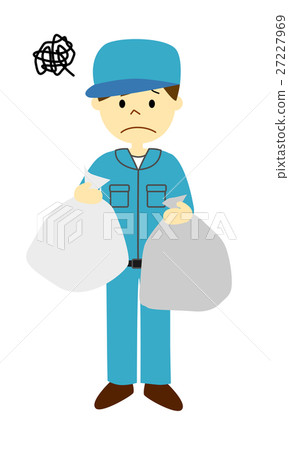 Workers with garbage bags 27227969