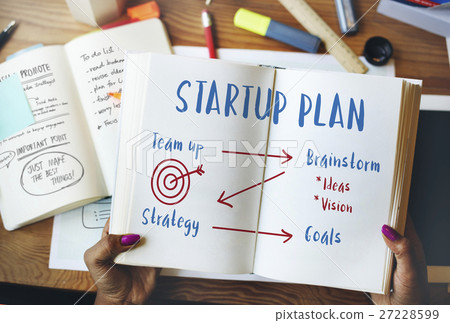 Startup Business Plan Graph Concept 27228599