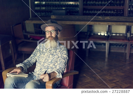 Hipster Man Writer Journal Inspiration Concept 27228887