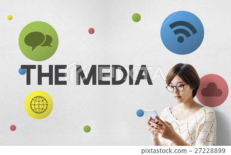 Internet Communication Network Icon Concept 27228899