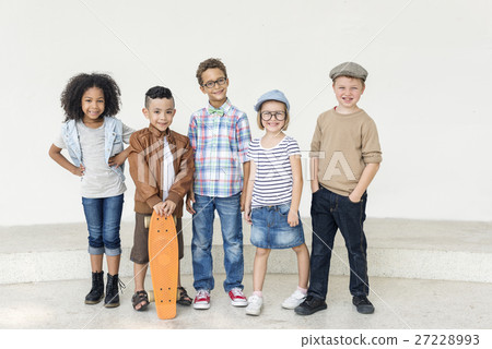 Casual Children Cheerful Cute Friends Kids Joy Concept Casual Children Cheerful Cute Friends Kids Joy Concept 27228993