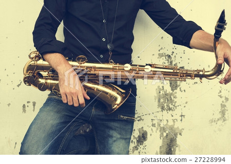 Saxophone Symphony Musician Jazz Instrument Concept 27228994