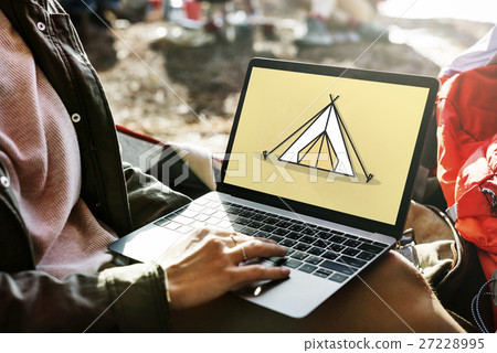 Adventure Journey Camping Traveling Explore Tent Concept Adventure Journey Camping Traveling Explore Tent Concept 27228995