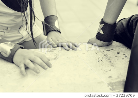 Superheroes Kids Brother Sister Friends Concept Superheroes Kids Brother Sister Friends Concept 27229709