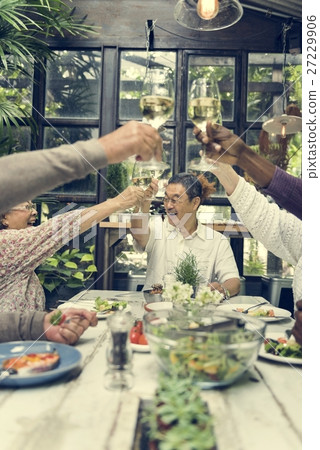 Group of Senior Retirement Meet up Happiness Concept 27229906