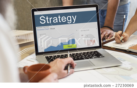 Business Strategy Graph Analysis Marketing Concept Business Strategy Graph Analysis Marketing Concept 27230069
