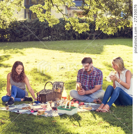 Family Picnic Outdoors Togetherness Relaxation Concept Family Picnic Outdoors Togetherness Relaxation Concept 27230076