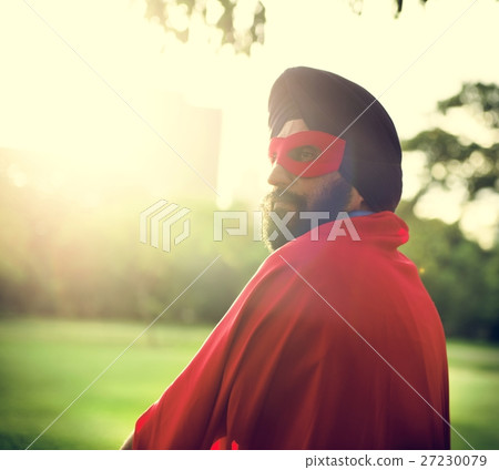 Indian Man Superhero Power Concept 27230079