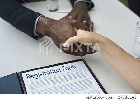 Application Form Hand Shake Agreement Concept Application Form Hand Shake Agreement Concept 27230165