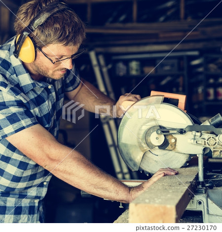 Carpenter Craftman Lumber Timber Woodwork Concept 27230170