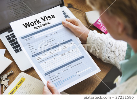 Work Visa Application Employment Recruitment Concept Work Visa Application Employment Recruitment Concept 27231590