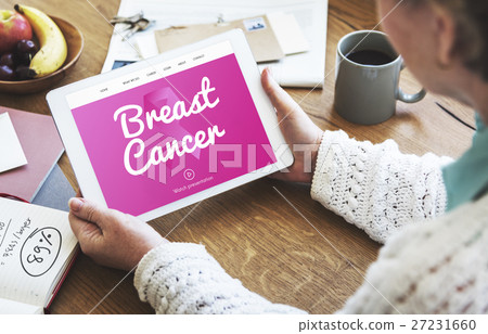 Pink Ribbon Cancer Presentation Concept 27231660