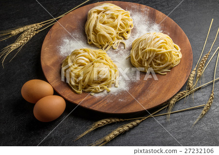 Italian food ingredients raw pasta fresh pasta and Italian ingredients 27232106