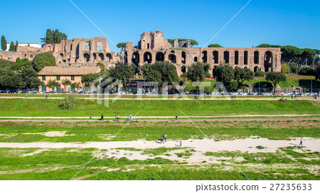Circus Maximus and ruins of Palatine hill, in Rome 27235633