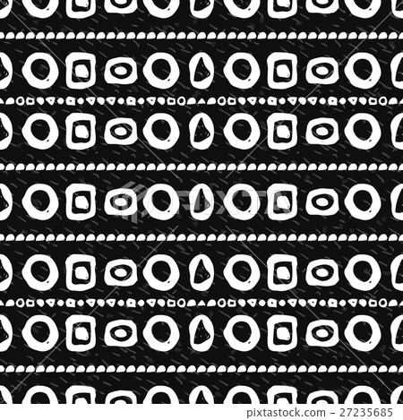 Geometric monochrome seamless pattern 27235685