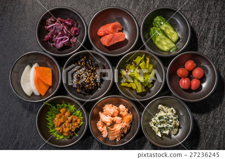 Rice side dish set Many side dish Japan of the rice Rice side dish set Many side dish Japan of the rice 27236245
