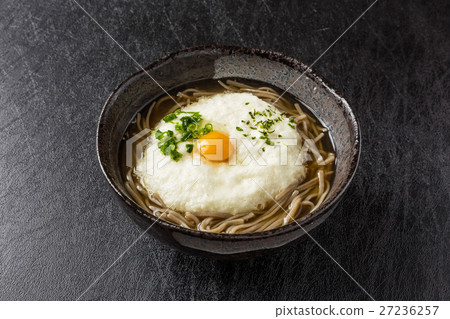 Tsukimi soba Noodles of soba with an egg Japan Tsukimi soba Noodles of soba with an egg Japan 27236257