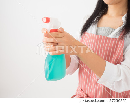 A young lady with detergent for residential use 27236851