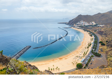 view on Teresitas beach near Santa Cruz,Tenerife 27237236