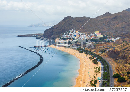 view on Teresitas beach near Santa Cruz,Tenerife 27237237