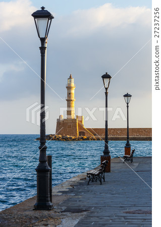 old port and Lighthouse in Chania, Crete, Greece old port and Lighthouse in Chania, Crete, Greece 27237256