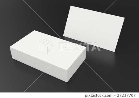 Stack of blank business card on black background Stack of blank business card on black background 27237707
