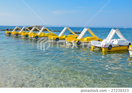 Sea peddle boats on the water surface 27238323