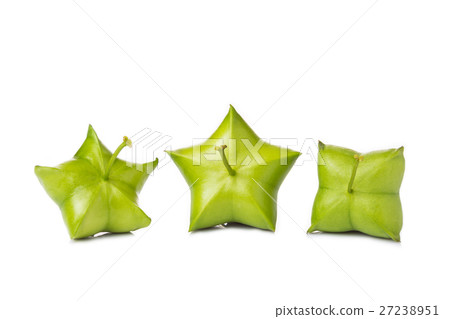 Fresh green Sacha Inchi fruits on white background Fresh green Sacha Inchi fruits on white background 27238951