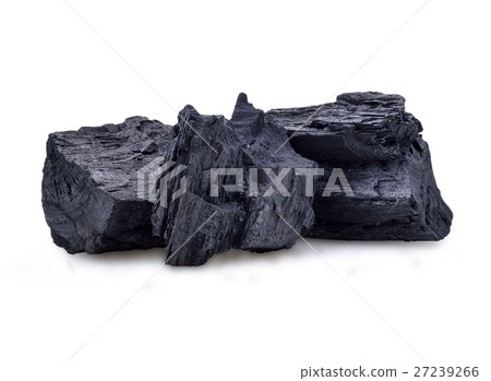 charcoal isolated on white background 27239266