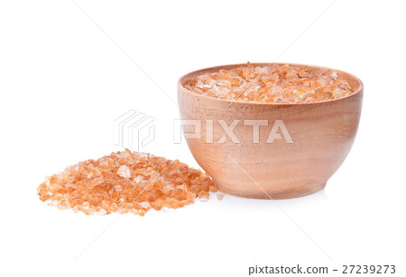 Brown rock sugar isolate on white background 27239273
