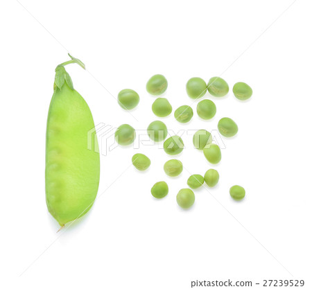 Snow peas isolated on white background 27239529