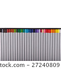Colour pencils isolated on white background close 27240809
