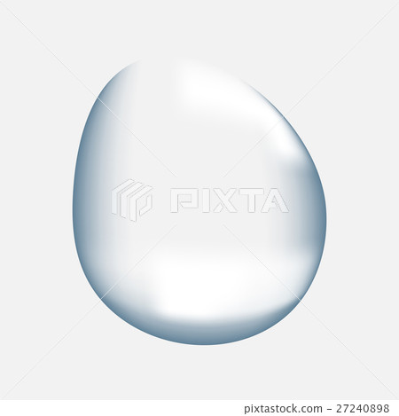 Realistic blue pure transparent water drop Realistic blue pure transparent water drop 27240898
